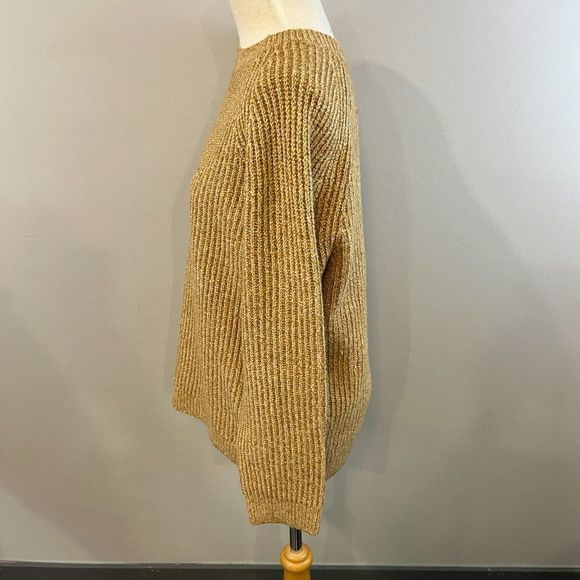 NWOT BP Plaited Stitch Recycled Blend Crewneck Sweater in Tan Boulder (… - Picture 7 of 12